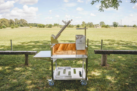 Tagwood BBQ Argentine Clamp Grill with firebox | BBQ33SS -- - TAGWOOD BBQ