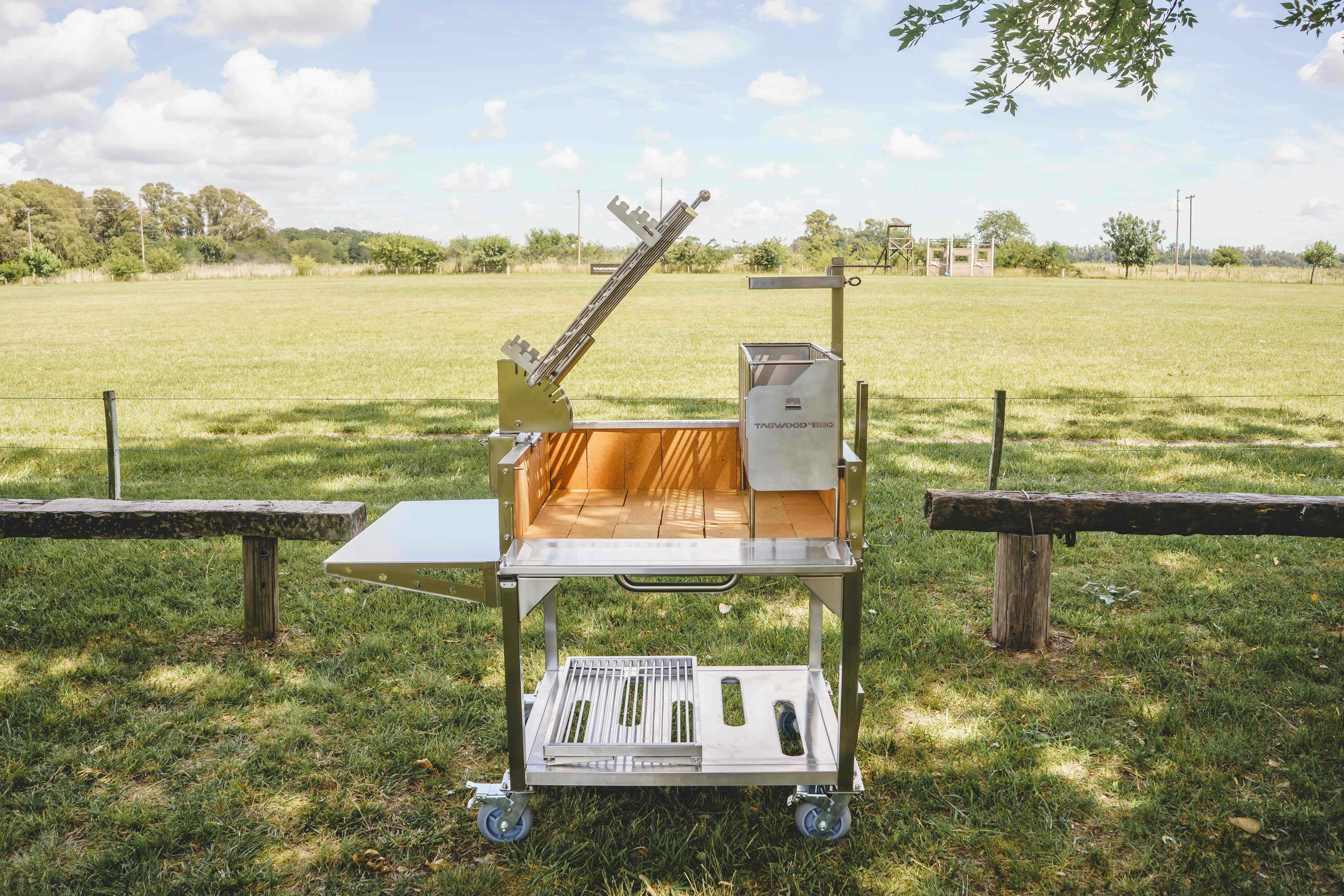 Tagwood BBQ Argentine Clamp Grill with firebox | BBQ33SS --