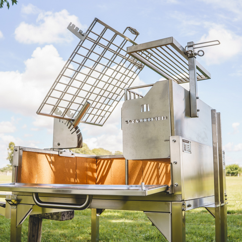 Tagwood BBQ Argentine Clamp Grill with firebox | BBQ33SS -- - TAGWOOD BBQ