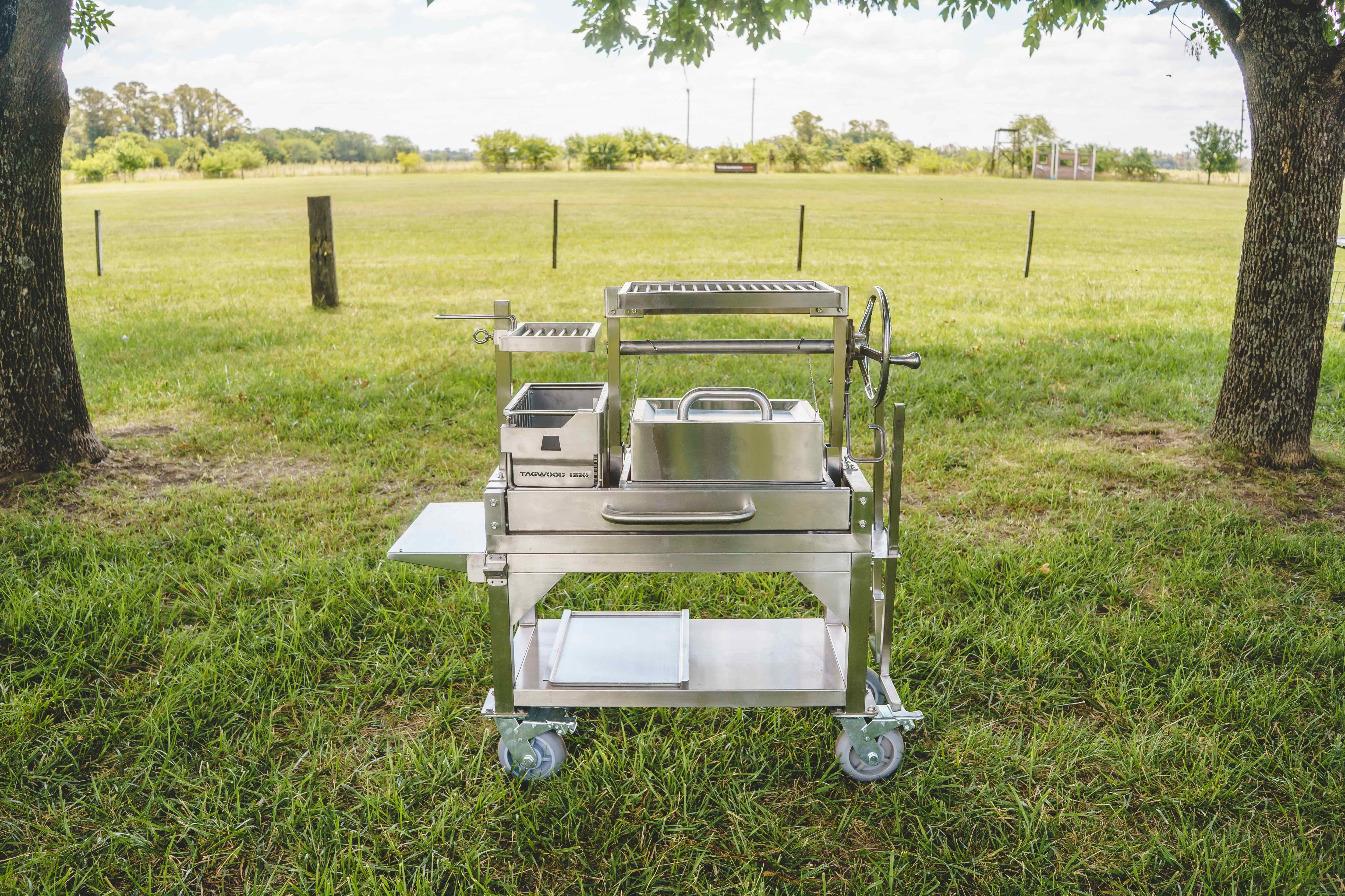 Tagwood BBQ Argentine Santa Maria Wood Fire & Charcoal Gaucho Grill | BBQ03SS MINI - - TAGWOOD BBQ