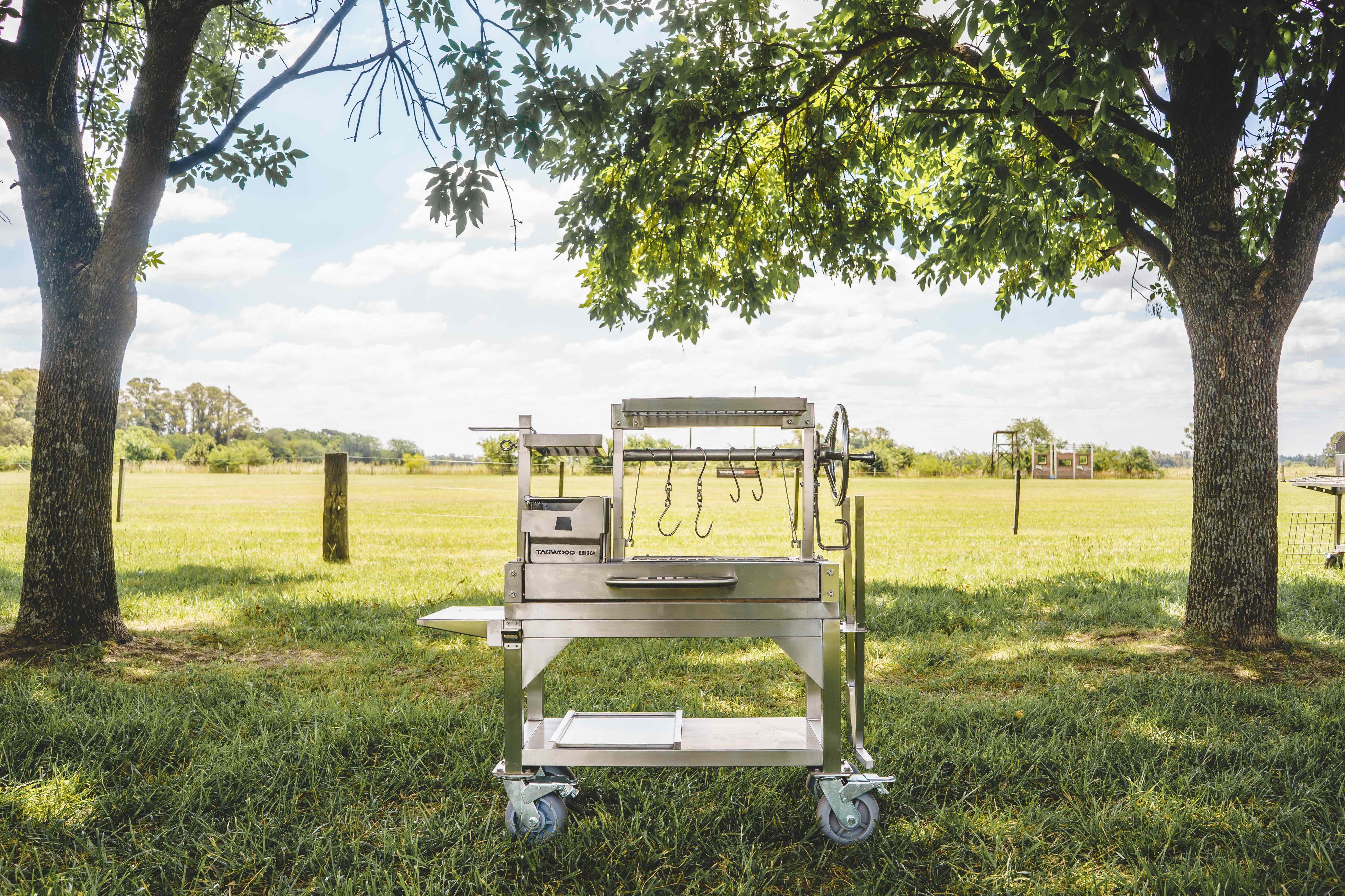 Tagwood BBQ Argentine Santa Maria Wood Fire & Charcoal Gaucho Grill | BBQ03SS MINI - - TAGWOOD BBQ