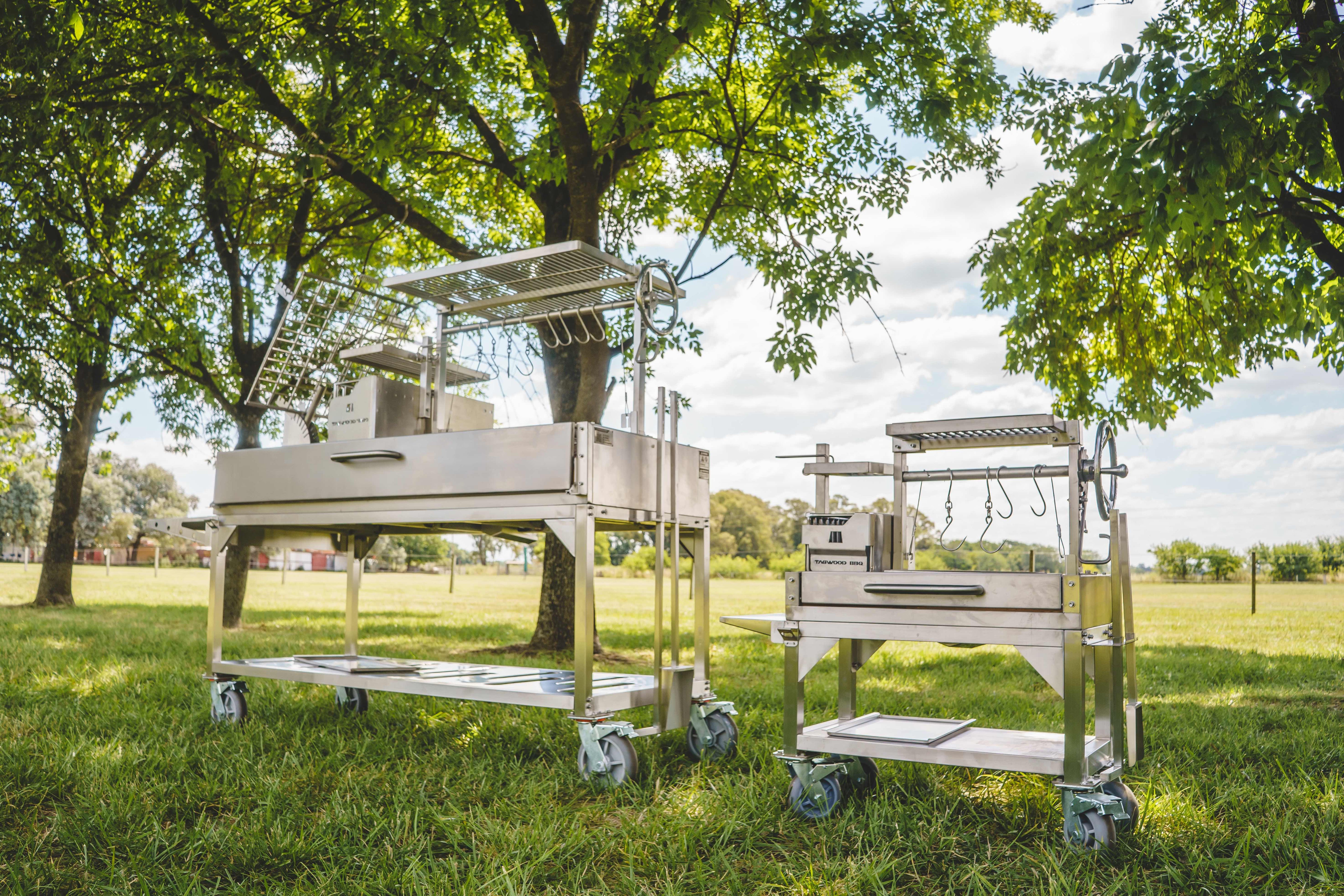 Tagwood BBQ Argentine Santa Maria Wood Fire & Charcoal Gaucho Grill | BBQ03SS MINI - - TAGWOOD BBQ