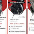 Heavy Duty Griil Wheels 6x3