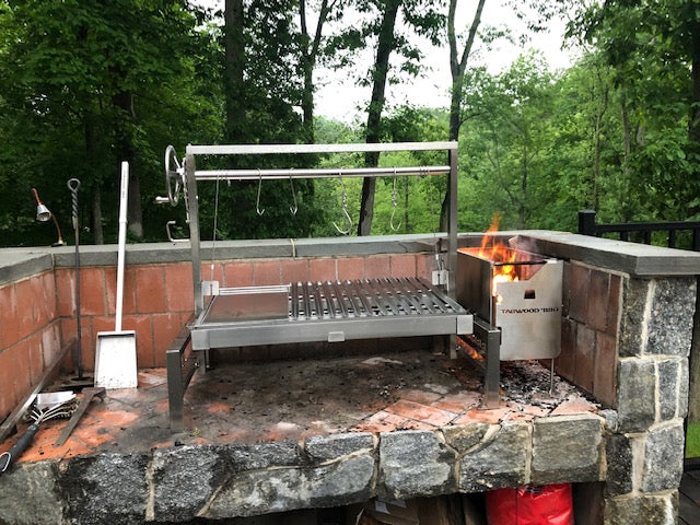 Wood fire store grill