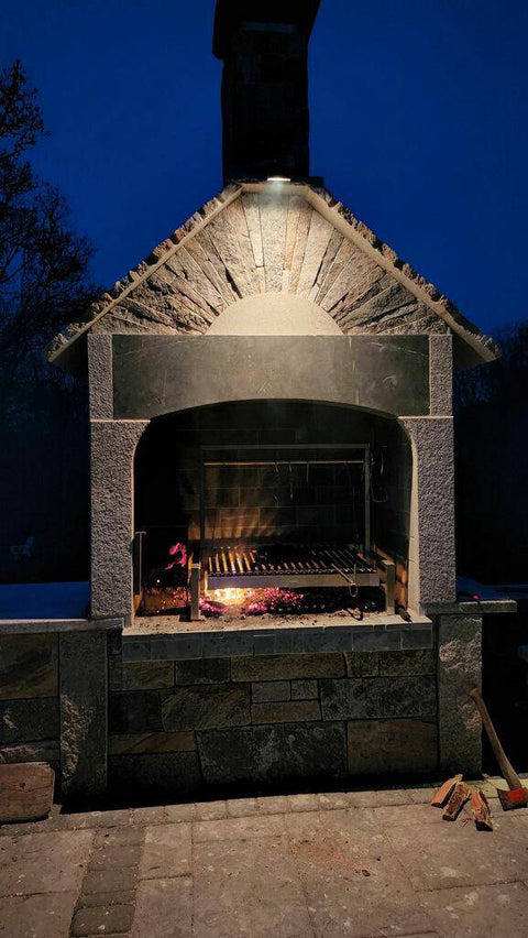 Tagwood BBQ Insert Style Argentine Santa Maria Wood Fire & Charcoal Gaucho Grill without firebricks | BBQ09SS -- - TAGWOOD BBQ STORES