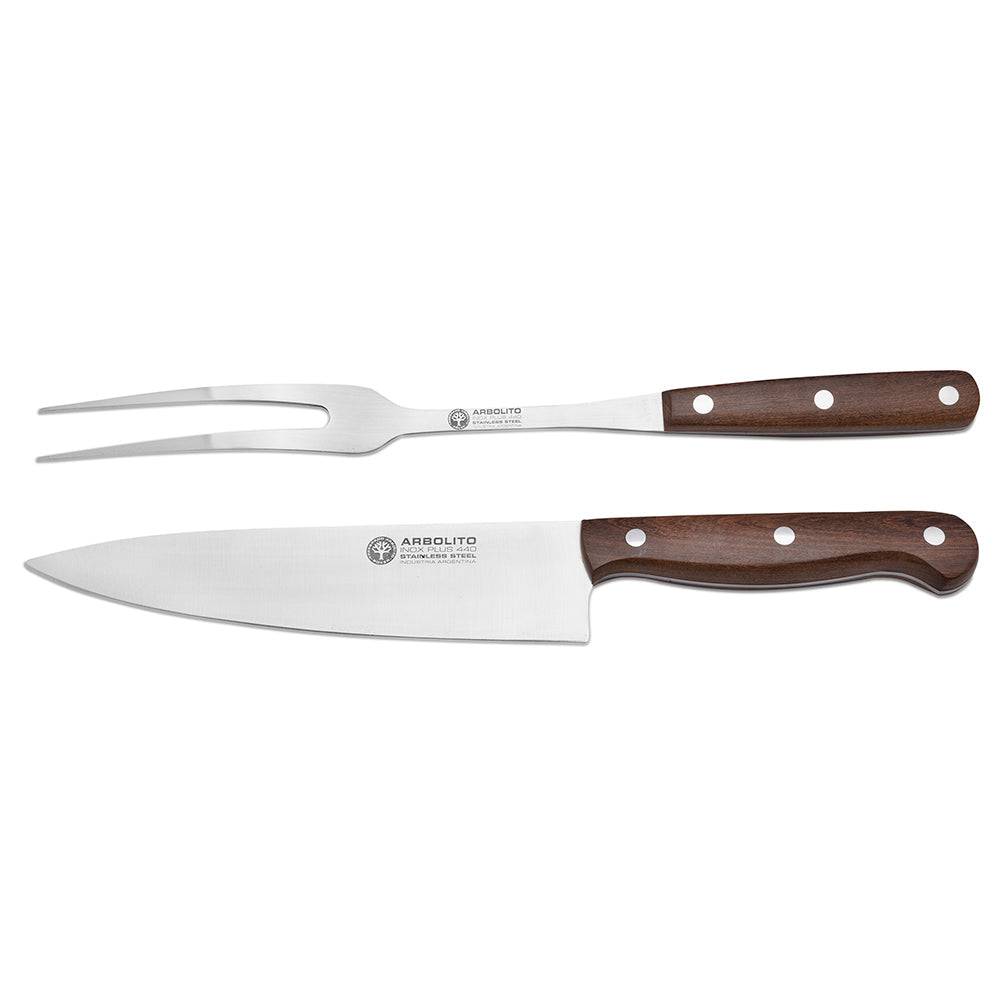 BOKER Premiun Meat Fork, Carving & Steak Knives & Sharpening Tool