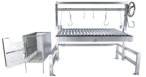 Tagwood BBQ Insert Style Argentine Santa Maria Wood Fire & Charcoal Gaucho Grill without firebricks | BBQ09SS -- - TAGWOOD BBQ STORES