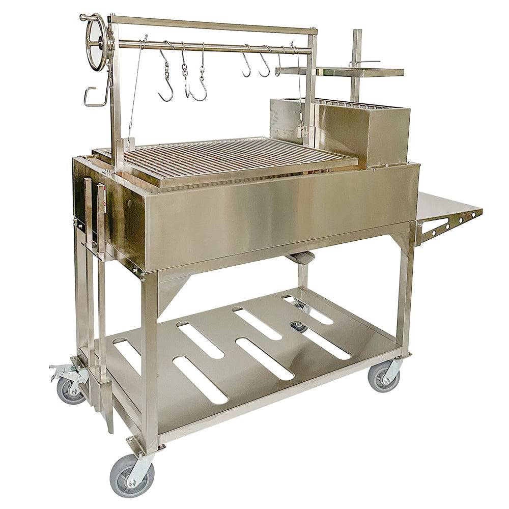 Tagwood BBQ Fully Assembled Argentine Santa Maria Wood Fire & Charcoal  Grill - All Stainless Steel - BBQ03SSF