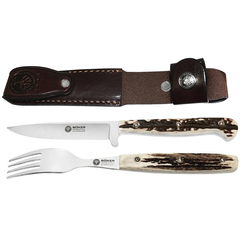 BOKER Fork and Knife Set | KF07 - TAGWOOD BBQ STORES