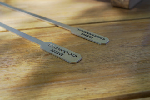 Tagwood BBQ Set of 2 Stainless steel skewers | BBQ89-- - TAGWOOD BBQ STORES
