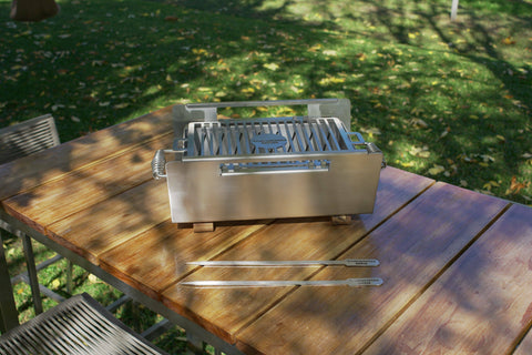 Tagwood BBQ Set of 2 Stainless steel skewers | BBQ89-- - TAGWOOD BBQ STORES