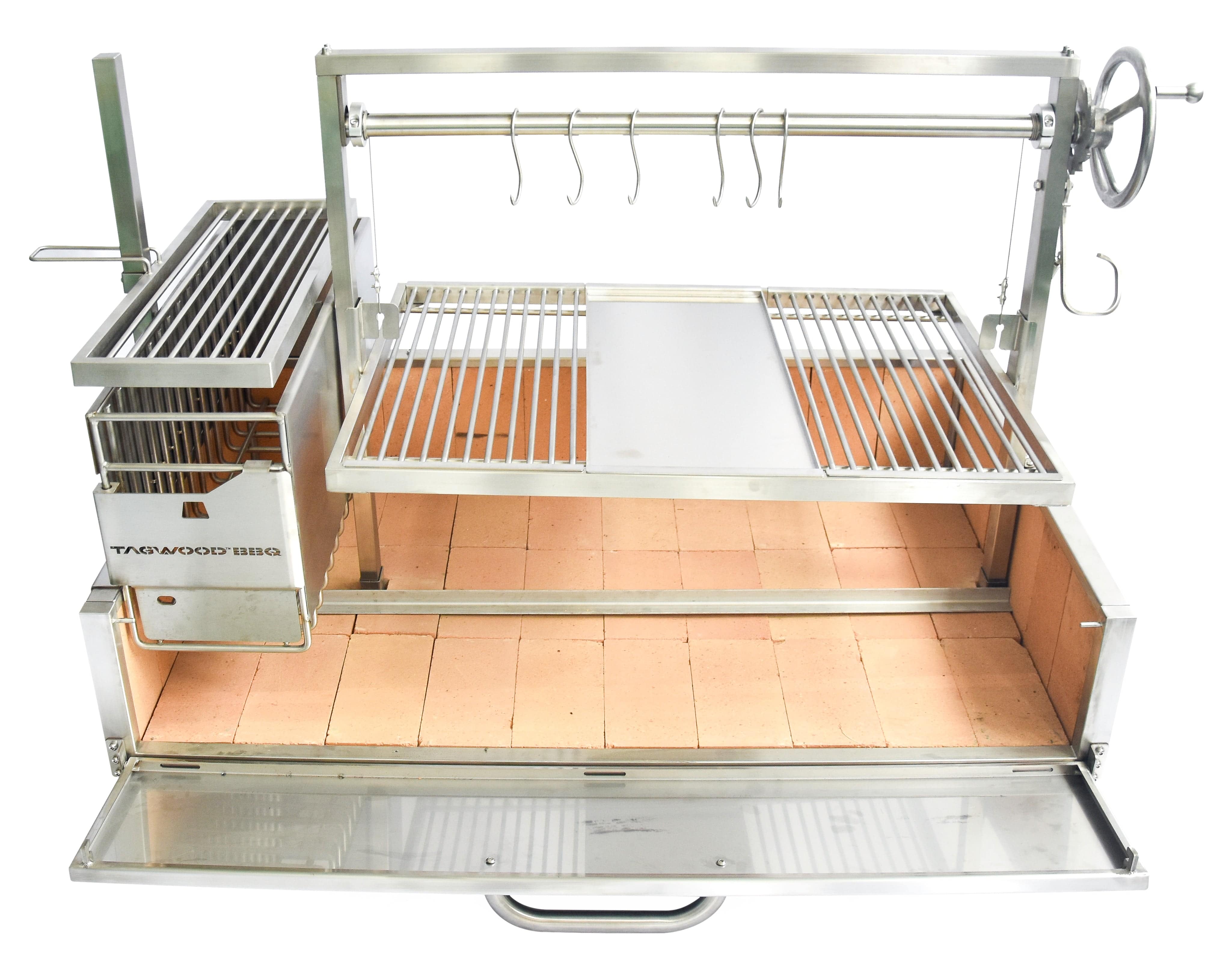 Tagwood BBQ XL Built-In Santa Maria Argentine Wood Fire & Charcoal Gaucho Grill OPEN FIRE COOKING | BBQ25SS - - TAGWOOD BBQ STORES