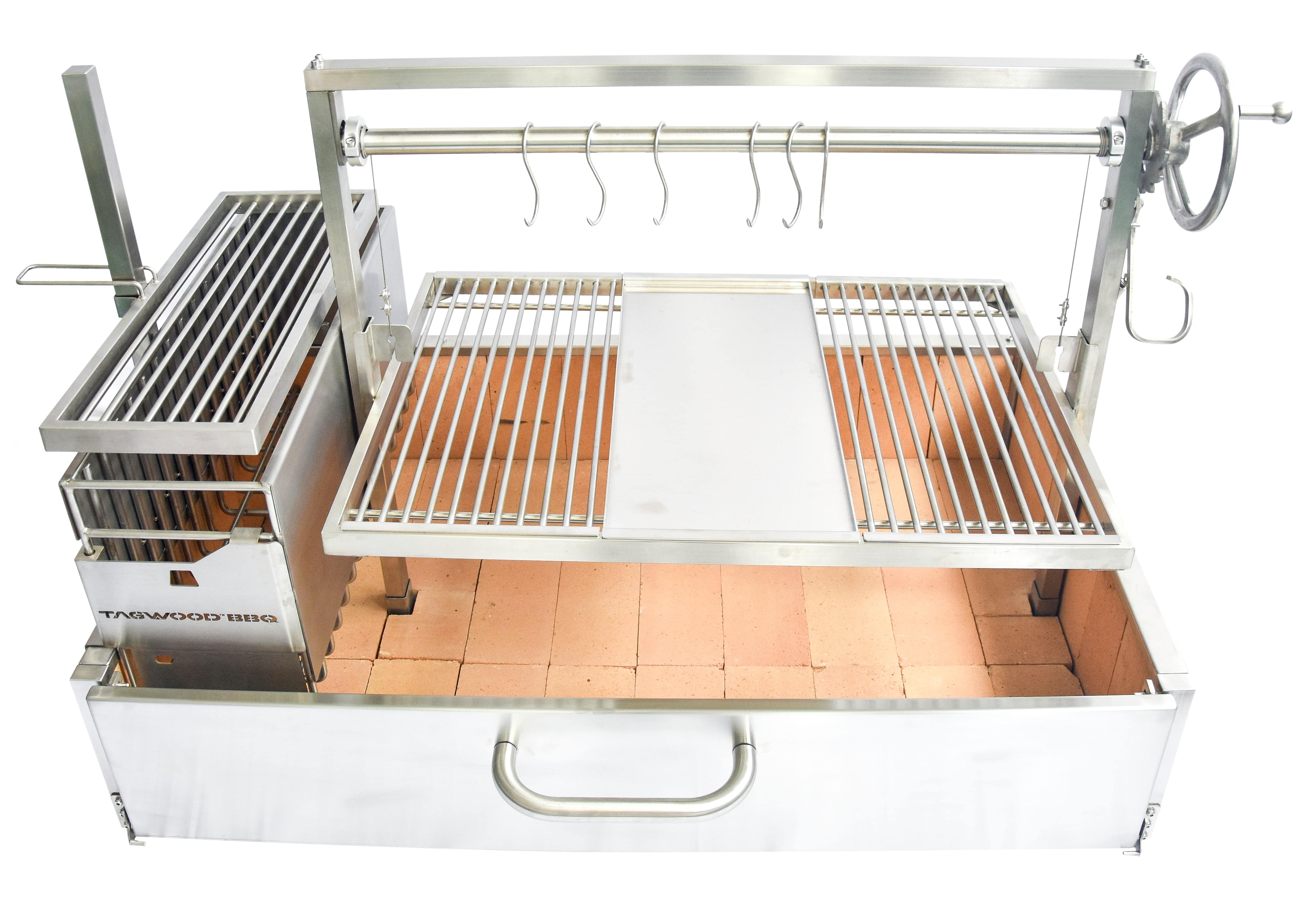 Tagwood BBQ XL Built-In Santa Maria Argentine Wood Fire & Charcoal Gaucho Grill OPEN FIRE COOKING | BBQ25SS - - TAGWOOD BBQ STORES