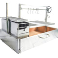 Built-In Wood Fire and Charcoal Grill