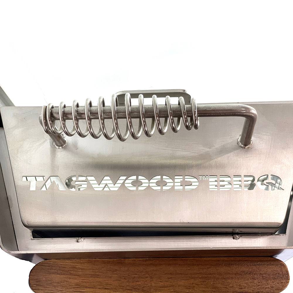 Tagwood BBQ Table Top Warming Brazier | Stainless steel and Acacia wood  | BBQ07SS-- - TAGWOOD BBQ STORES