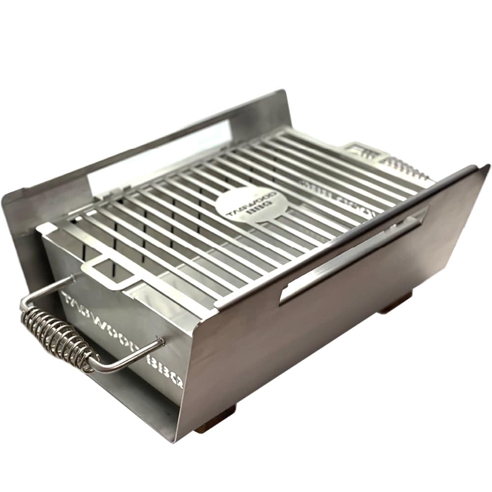 Tagwood BBQ Table Top Warming Brazier | Stainless steel and Acacia wood  | BBQ07SS-- - TAGWOOD BBQ STORES