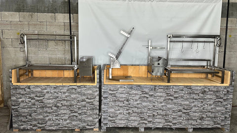 Tagwood BBQ Insert Style Argentine Santa Maria Wood Fire & Charcoal Gaucho Grill without firebricks | BBQ09SS -- - TAGWOOD BBQ STORES