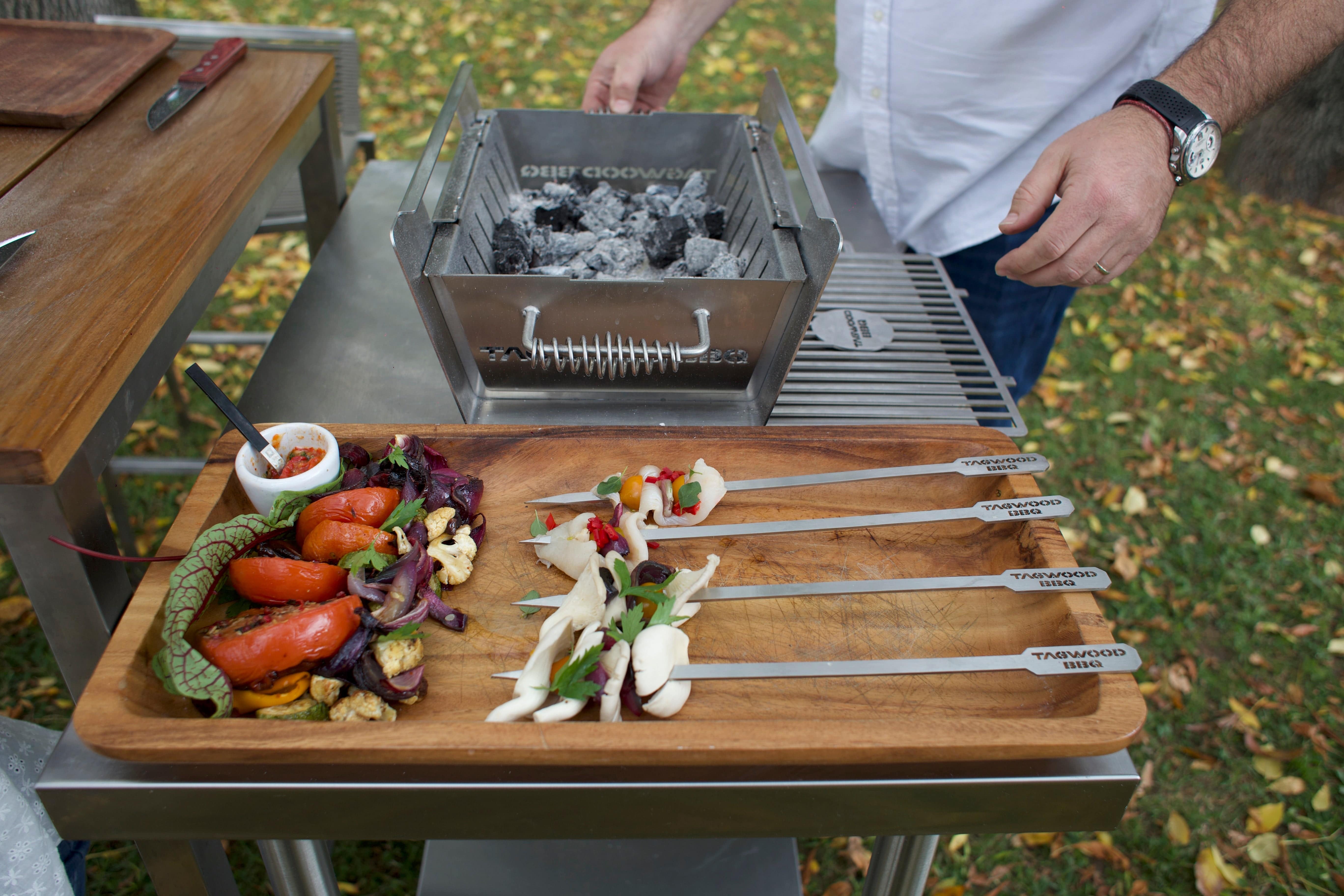 Stainless steel shop bbq set