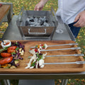 Tagwood BBQ Set of 2 Stainless steel skewers | BBQ89-- - TAGWOOD BBQ STORES