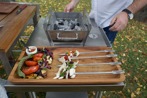 Tagwood BBQ Set of 2 Stainless steel skewers | BBQ89-- - TAGWOOD BBQ STORES