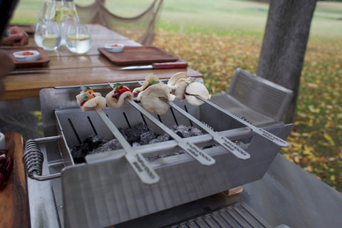 Tagwood BBQ Set of 2 Stainless steel skewers | BBQ89-- - TAGWOOD BBQ STORES