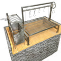Tagwood BBQ Insert Style Argentine Santa Maria Wood Fire & Charcoal Gaucho Grill without firebricks | BBQ09SS -- - TAGWOOD BBQ STORES
