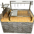Tagwood BBQ Insert Style Argentine Santa Maria Wood Fire & Charcoal Gaucho Grill without firebricks | BBQ09SS -- - TAGWOOD BBQ STORES