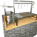 Tagwood BBQ Insert Style Argentine Santa Maria Wood Fire & Charcoal Gaucho Grill without firebricks | BBQ09SS -- - TAGWOOD BBQ STORES