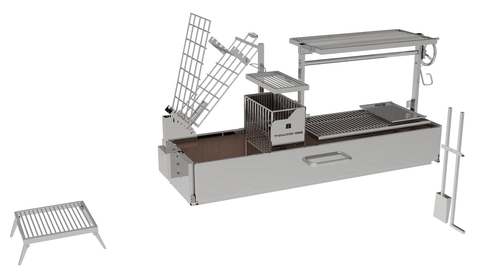 Tagwood BBQ Argentine Santa Maria Wood Fire & Charcoal Gaucho Grill | BBQ08SS - TAGWOOD BBQ STORES