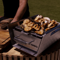 Tagwood BBQ Table Top Warming Brazier | Stainless steel and Acacia wood  | BBQ07SS-- - TAGWOOD BBQ STORES