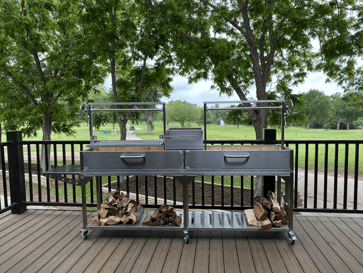 Tagwood BBQ Double Argentine Santa Maria Wood Fire & Charcoal Gaucho Grill | BBQ04SS - SPECIAL ORDER ONLY -  Estimated 14-20 weeks - TAGWOOD BBQ STORES