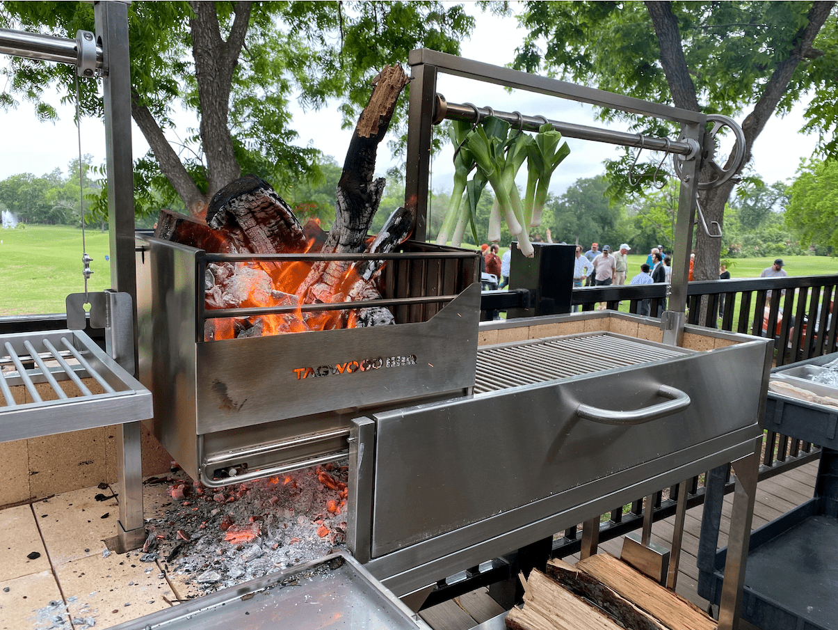 Tagwood BBQ Double Argentine Santa Maria Wood Fire & Charcoal Gaucho Grill | BBQ04SS - SPECIAL ORDER ONLY -  Estimated 14-20 weeks - TAGWOOD BBQ STORES