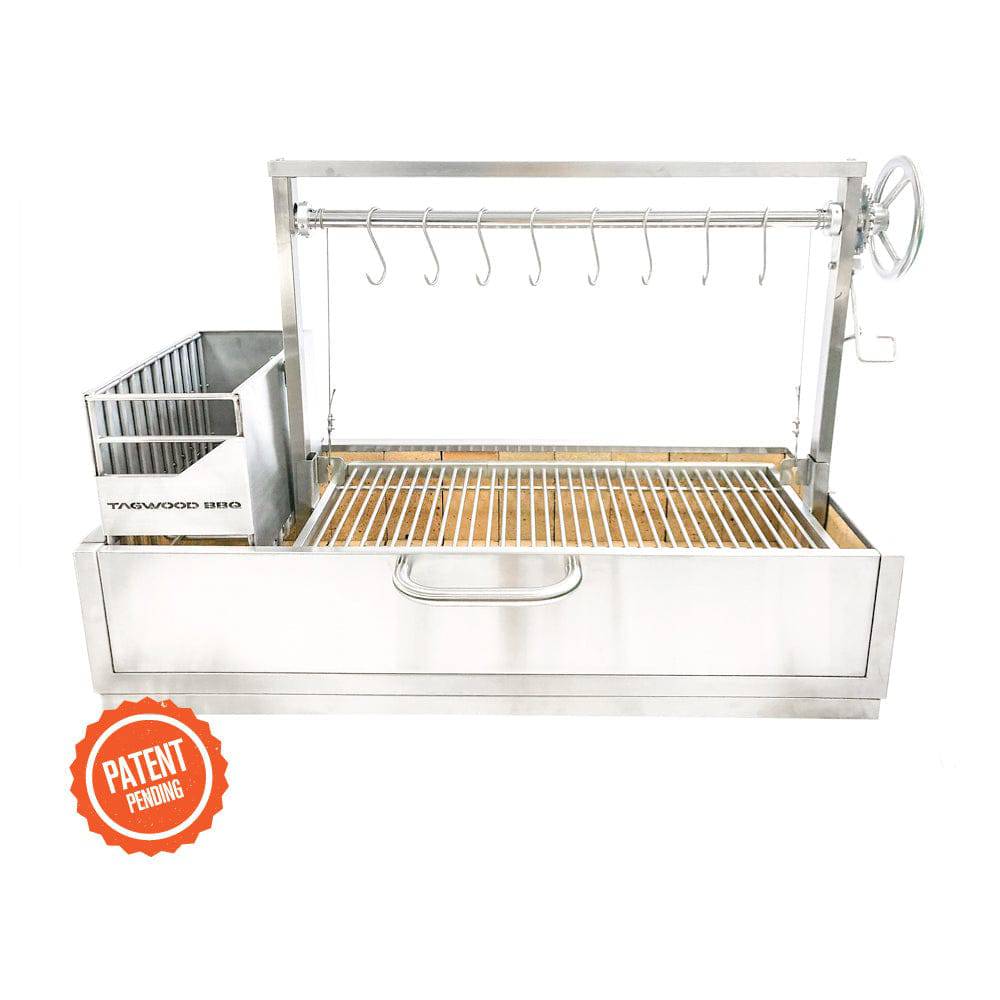 Tagwood BBQ XL Built-In Santa Maria Argentine Wood Fire & Charcoal Gaucho Grill OPEN FIRE COOKING | BBQ25SS - - TAGWOOD BBQ STORES