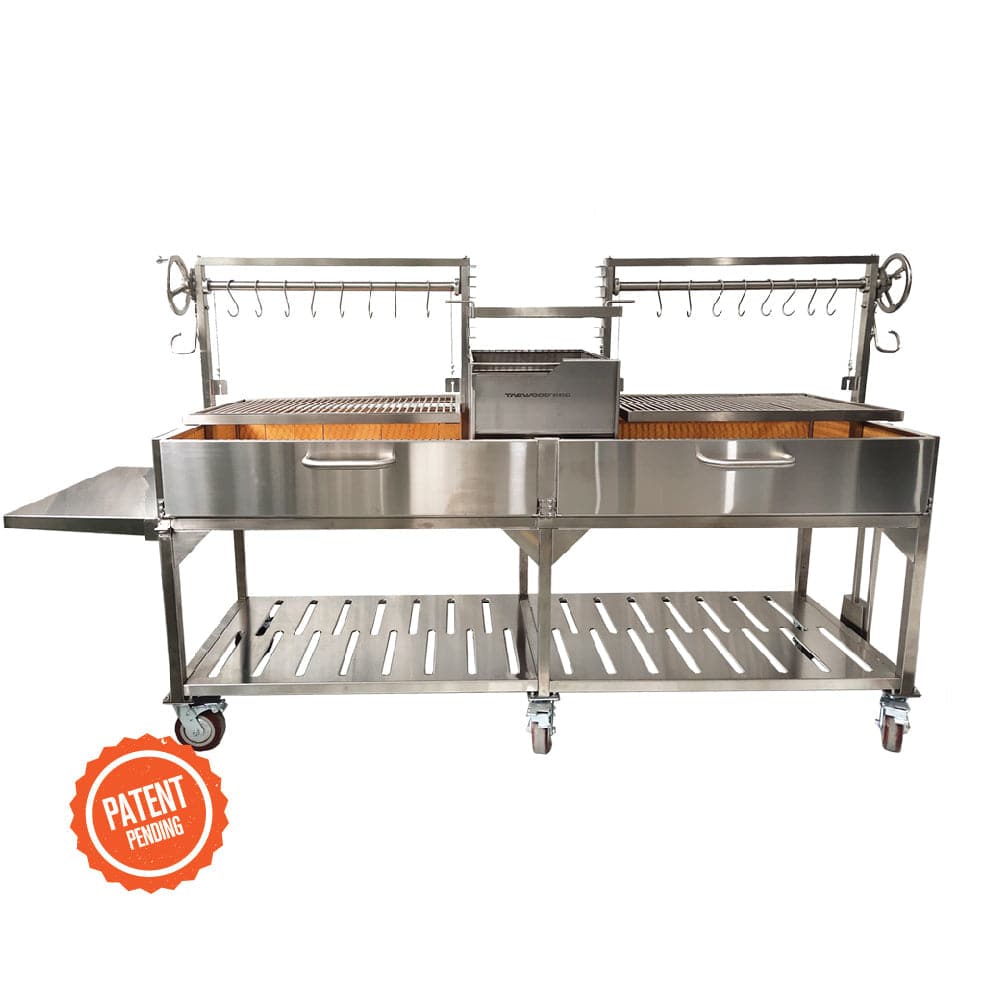 Tagwood BBQ Double Argentine Santa Maria Wood Fire & Charcoal Gaucho Grill | BBQ24SS - OPEN FIRE COOKING - - TAGWOOD BBQ STORES